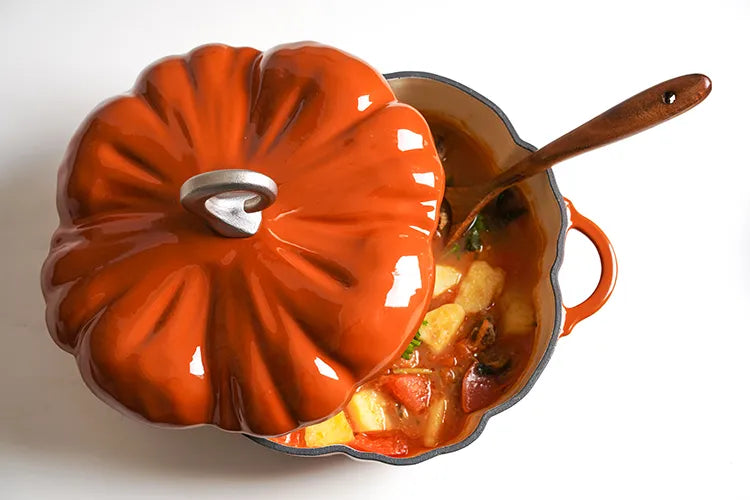 Panela de Ferro Esmaltada Dutch Oven Abóbora: Cozinhe como um chef em casa